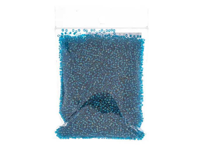 Fancy Lined Blue Zircon 11/0