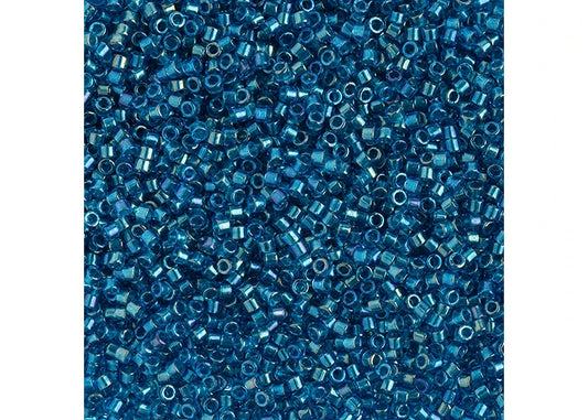 Fancy Lined Blue Zircon 11/0