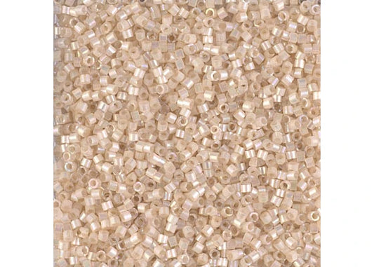 Pale Apricot Ab Silk Inside Dyed 11/0