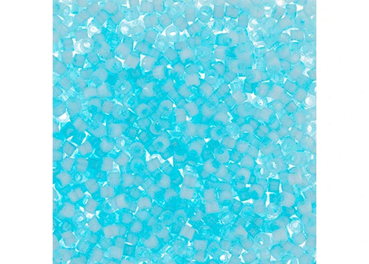 Frozen Blue Silk Inside Dyed 11/0