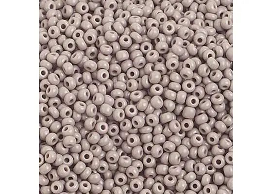 Czech Seed Beads 10/0 Opaque Gray 25g Vial