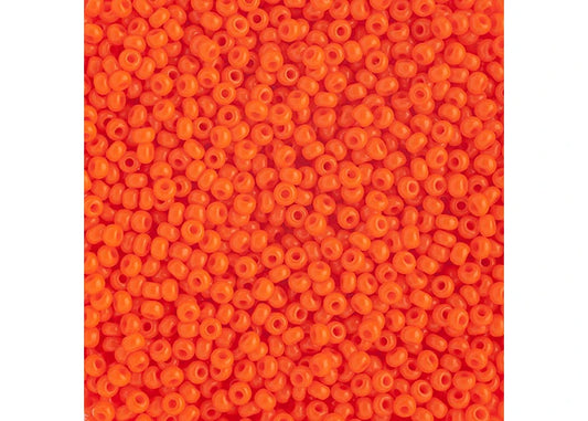 Czech Seed Beads 10/0 Opaque Orange 25g Vial