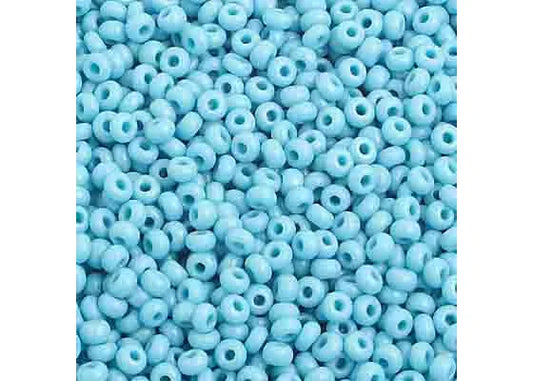 Czech Seed Beads 10/0 Opaque Turquoise Blue 25g Vial