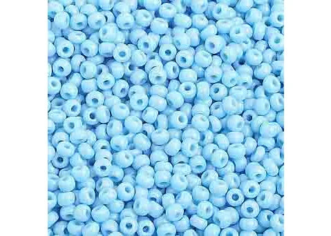 Czech Seed Beads 10/0 Opaque Light Blue 25g Vial