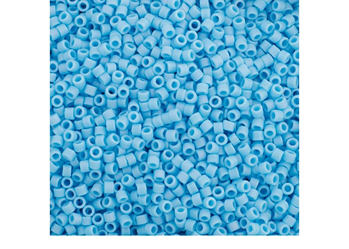 MIYUKI DELICA 11/0 50G BAG TURQUOISE BLUE AB MATTE (879)