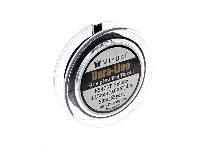 MIYUKI DURA-LINE 50M SMOKE 0.15MM STRONG BEADING THREAD