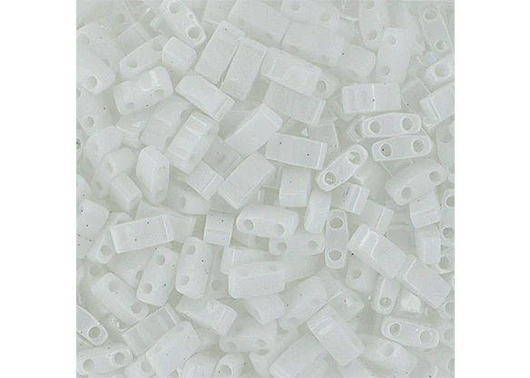 Miyuki Tila Half Cut 5x2.3mm 2hole White Opaque 5 Grams