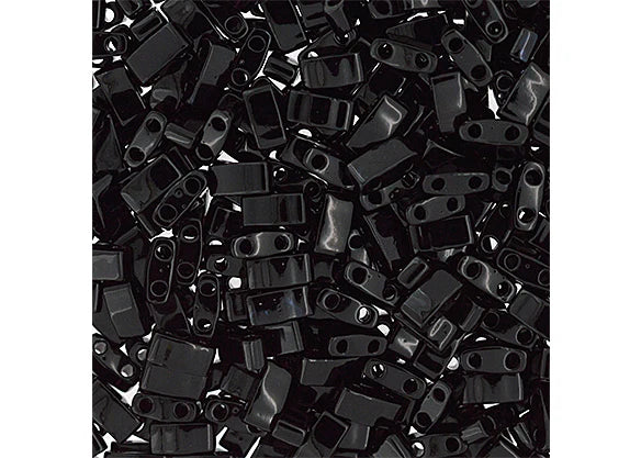 Miyuki Tila Half Cut 5x2.3mm 2hole Black Opaque 5 Grams