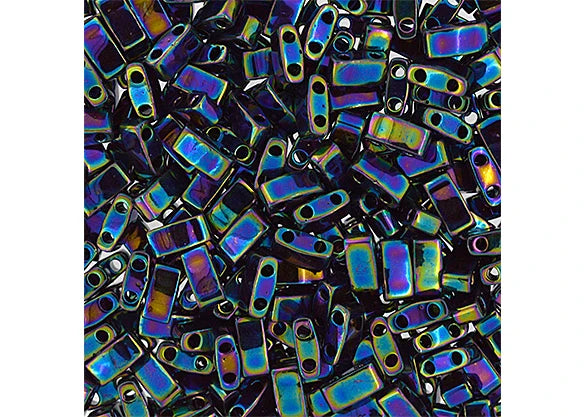 Miyuki Tila Half Cut 5x2.3mm 2hole Dk.blue Op.iris Metallic 5 Grams