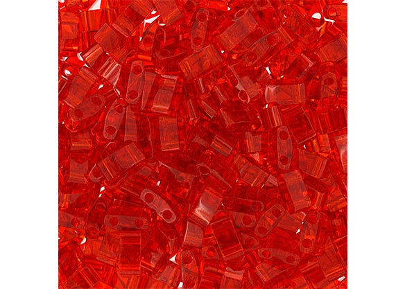 Miyuki Tila Half Cut 5x2.3mm 2hole Red Transparent 5 Grams