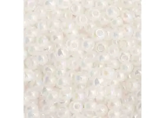 CZECH SEED BEAD 11/0 OPAQUE WHITE AB