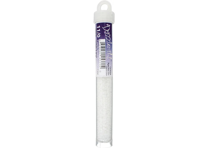 CZECH SEED BEAD 11/0 OPAQUE WHITE AB