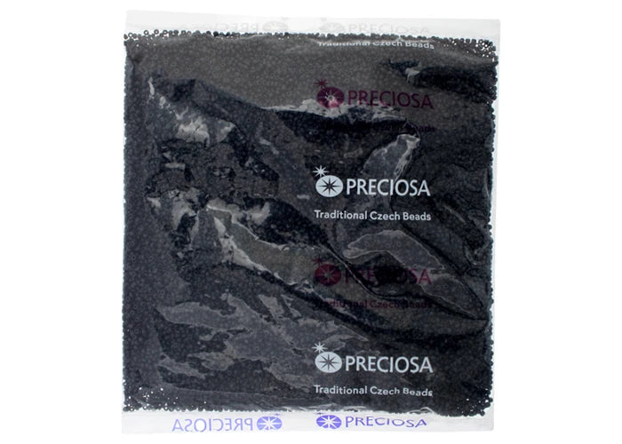 Czech Seed Bead 11/0 Opaque Black Matt