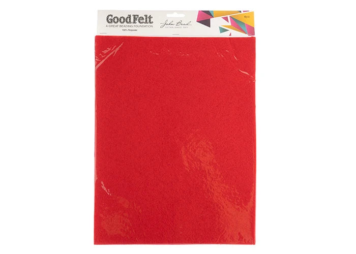 Goodfelt Beading Foundation 1.5mm 8.5x11in 4pcs Red