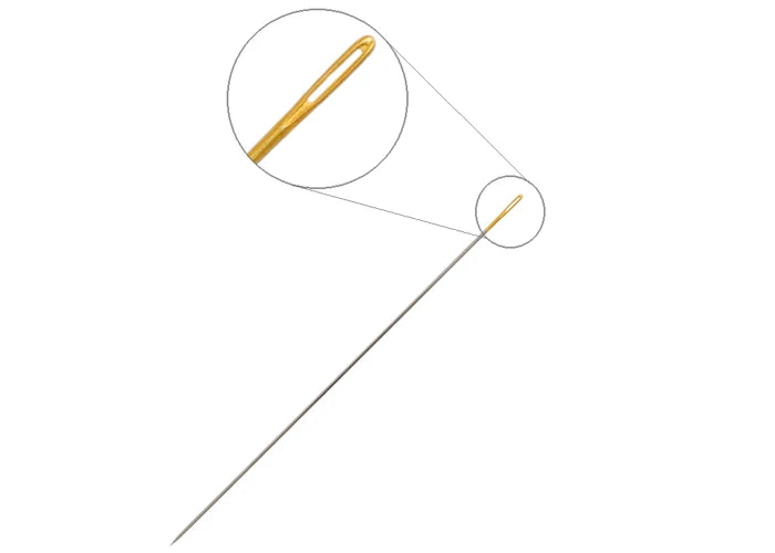 Beading Needle Gold Eye 7 Pcs Size 10