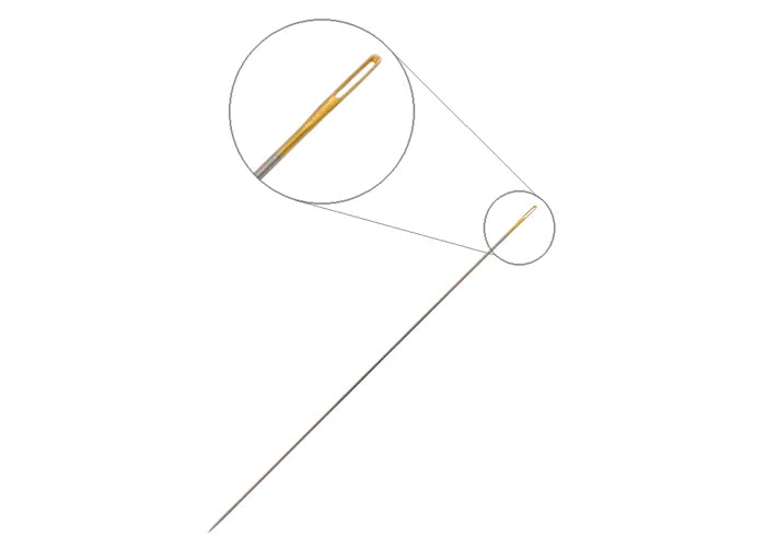 Beading Needle Gold Eye 7 Pcs Size 12