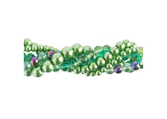 Crystal Lane Diy Twisted Bead Strands Green Hydrangea