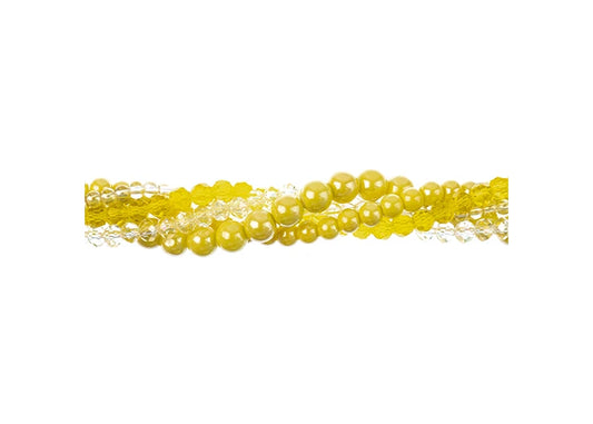 Crystal Lane Diy Twisted Bead Strands Yellow Sunlight
