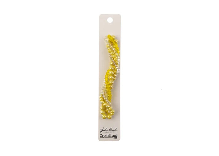 Crystal Lane Diy Twisted Bead Strands Yellow Sunlight