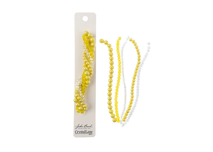 Crystal Lane Diy Twisted Bead Strands Yellow Sunlight