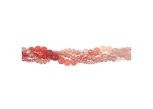 Crystal Lane Diy Twisted Bead Strands Peach Sunset