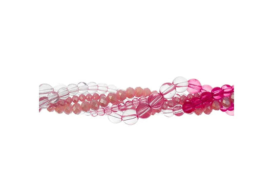 Crystal Lane Diy Twisted Bead Strands Pink Twilight
