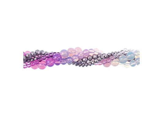 Crystal Lane Diy Twisted Bead Strands Purple Dusk