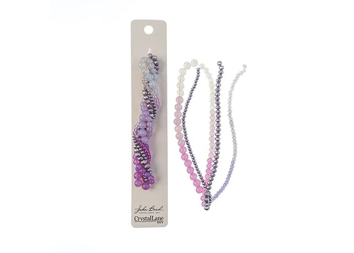 Crystal Lane Diy Twisted Bead Strands Purple Dusk