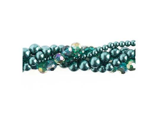 Crystal Lane Diy Twisted Bead Strands Teal Hydrangea