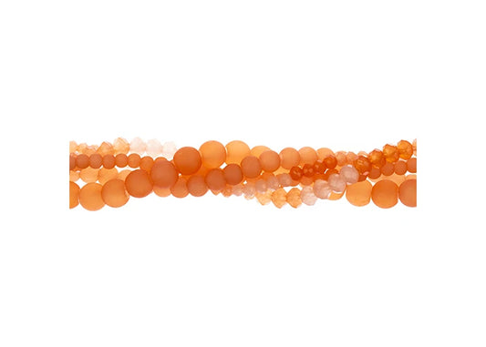 Crystal Lane Diy Twisted Bead Strands Solar Orange