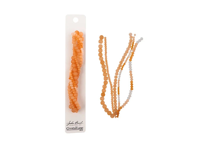 Crystal Lane Diy Twisted Bead Strands Solar Orange