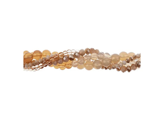 Crystal Lane Diy Twisted Bead Strands Amber Glow