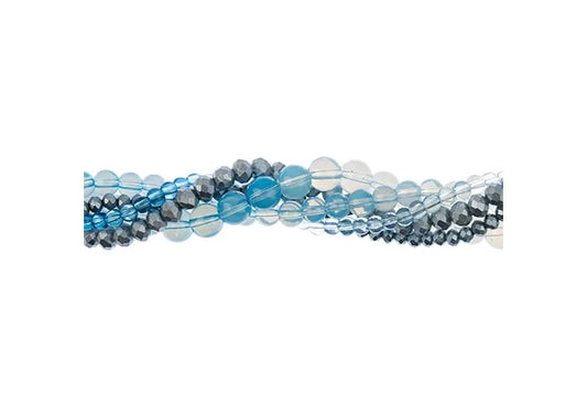 Crystal Lane Diy Twisted Bead Strands Blue Sky