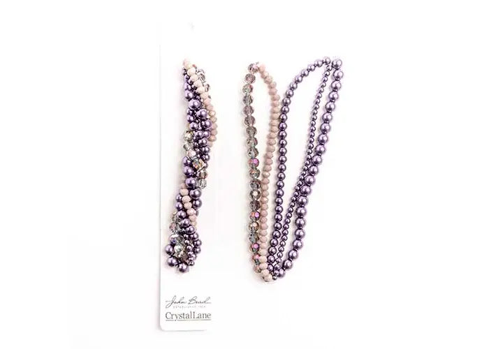 Crystal Lane Diy Twisted Bead Strands Blackcurrent Swirl Moonflower