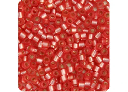 Miyuki Delica 11/0 Red Watermelon Semi-matte Dyed Db-684