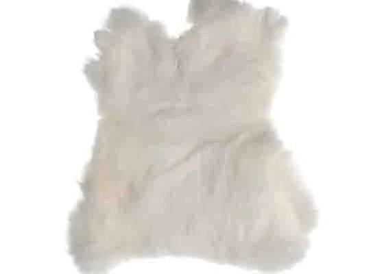 Rabbit Fur Skin - White Apx 15x15in