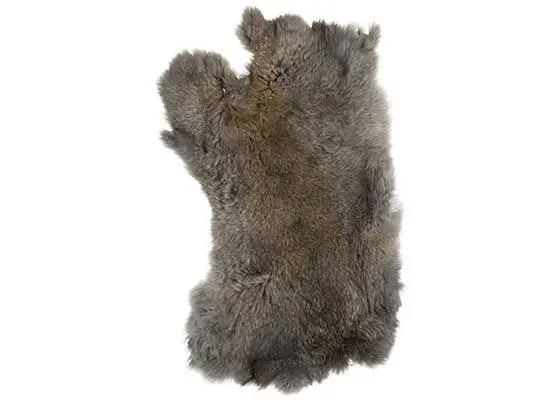 Rabbit Fur Skin - Grey Apx 15x15in