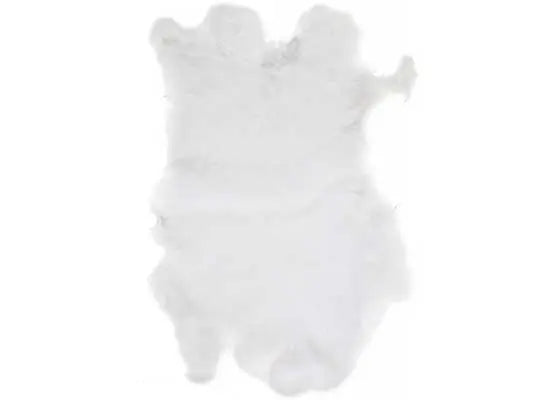 Rabbit Fur Skin - Medium Grade Apx 11x15in Bleached White