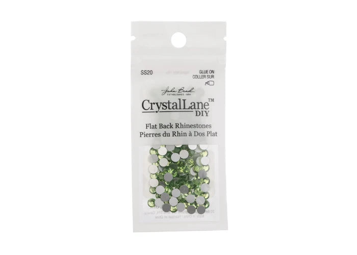 Crystal Lane Diy Flat Back Rhinestones Ss20(4.7mm) Peridot 144pcs