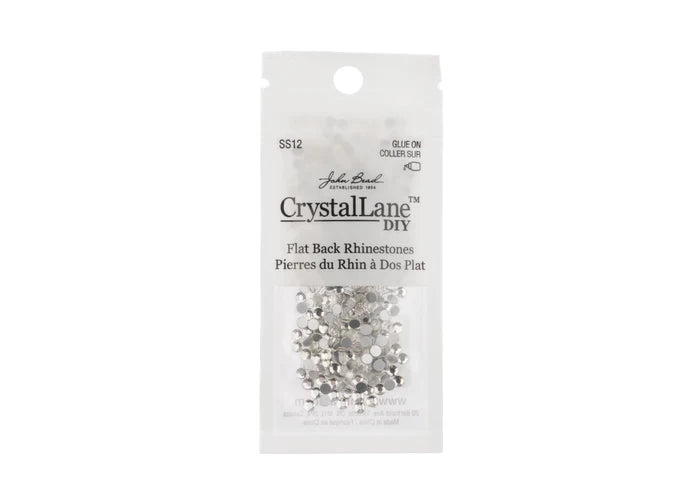 Crystal Lane Diy Flat Back Rhinestones Ss12 (3mm) Crystal 432pcs