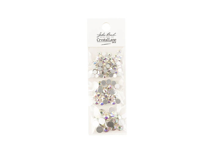 Crystal Lane Diy Flat Back Rhinestones Combo Crystal Ab Ss16 -80pcs, Ss20 -35pcs, Ss30 -20pcs