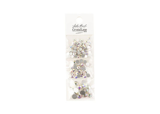 Crystal Lane Diy Flat Back Rhinestones Combo Crystal Ab Ss16 -80pcs, Ss20 -35pcs, Ss30 -20pcs