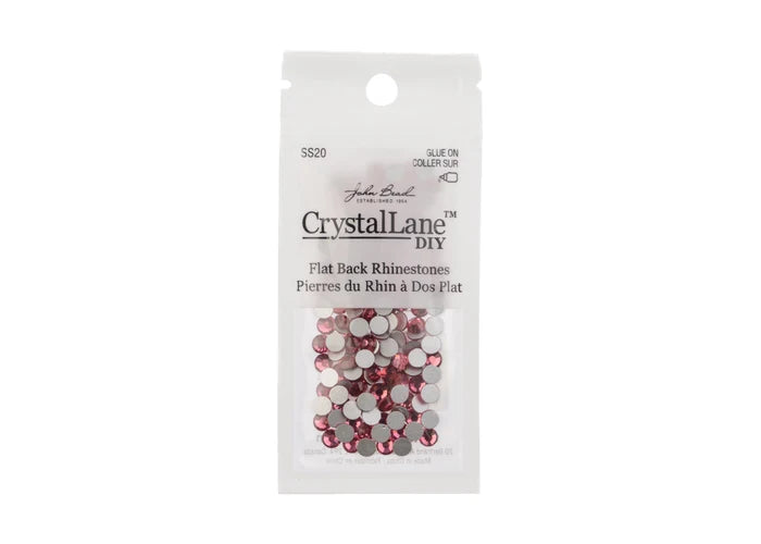 Crystal Lane Diy Flat Back Rhinestones Ss20(4.7mm) Light Rose 144pcs