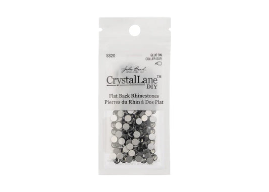 Crystal Lane Diy Flat Back Rhinestones Ss20(4.7mm) Black Diamond 144pcs