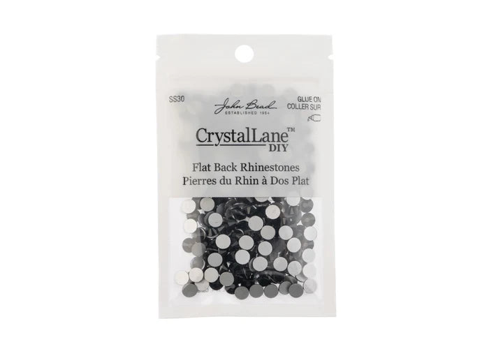 Crystal Lane Diy Flat Back Rhinestones Ss30(6.5mm) Jet 288pcs