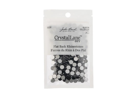 Crystal Lane Diy Flat Back Rhinestones Ss30(6.5mm) Jet 288pcs