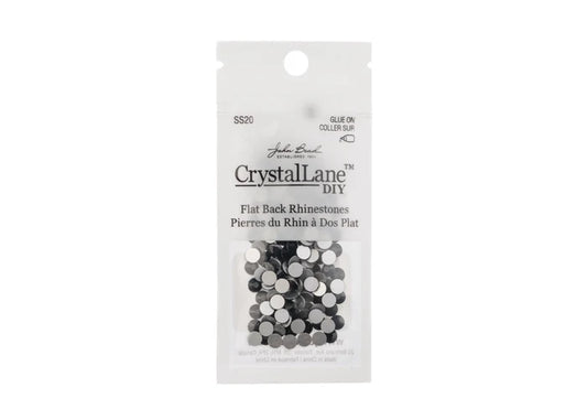 Crystal Lane Diy Flat Back Rhinestones Ss20(4.7mm) Jet 144pcs