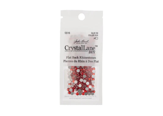 Crystal Lane Diy Flat Back Rhinestones Ss16 (4mm) Light Siam 288pcs