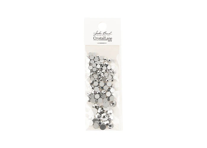 Crystal Lane Diy Flat Back Rhinestones Combo Silver Hematite Ss16-80pcs, Ss20-35pcs, Ss30-20pcs