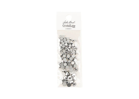 Crystal Lane Diy Flat Back Rhinestones Combo Silver Hematite Ss16-80pcs, Ss20-35pcs, Ss30-20pcs